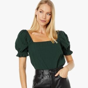 Madewell Hopewell Puff-Sleeve Crop Top XS